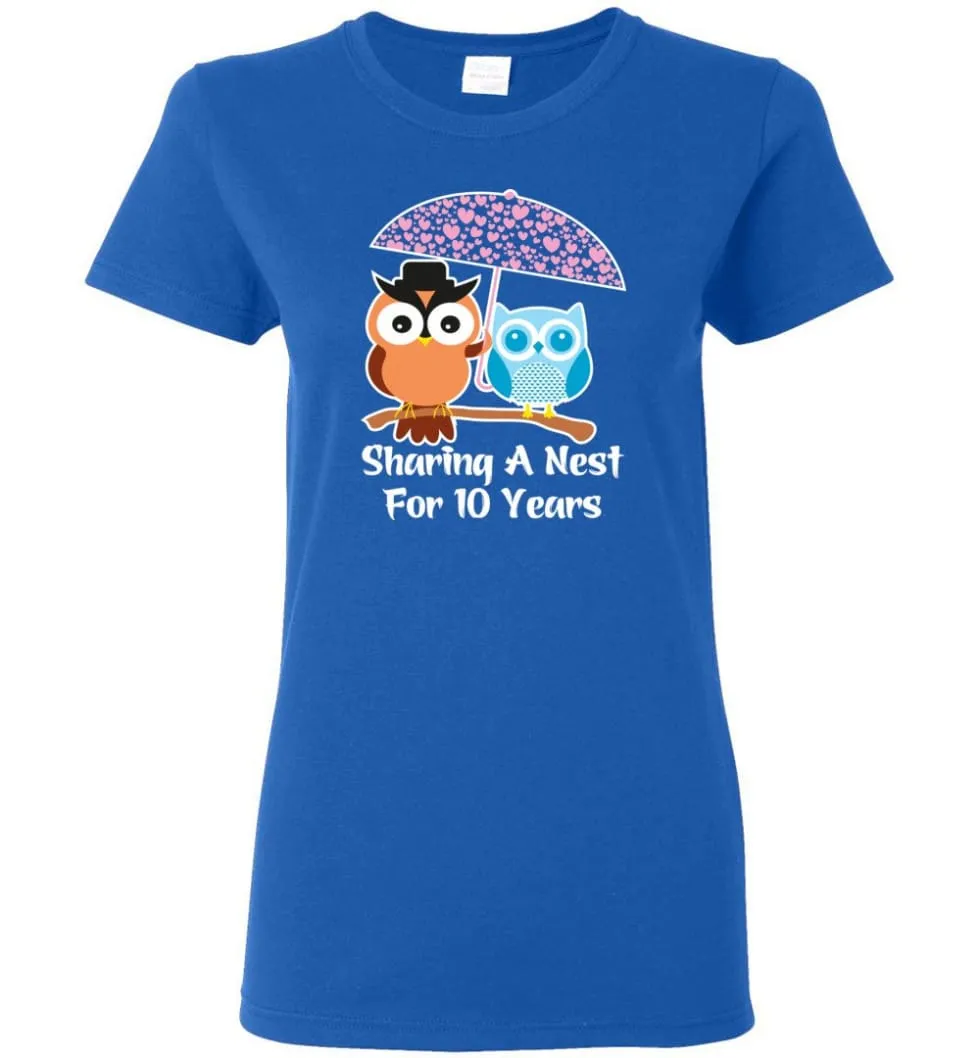 10 Years Wedding Anniversary Gifts Valentine's Day Women T-Shirt