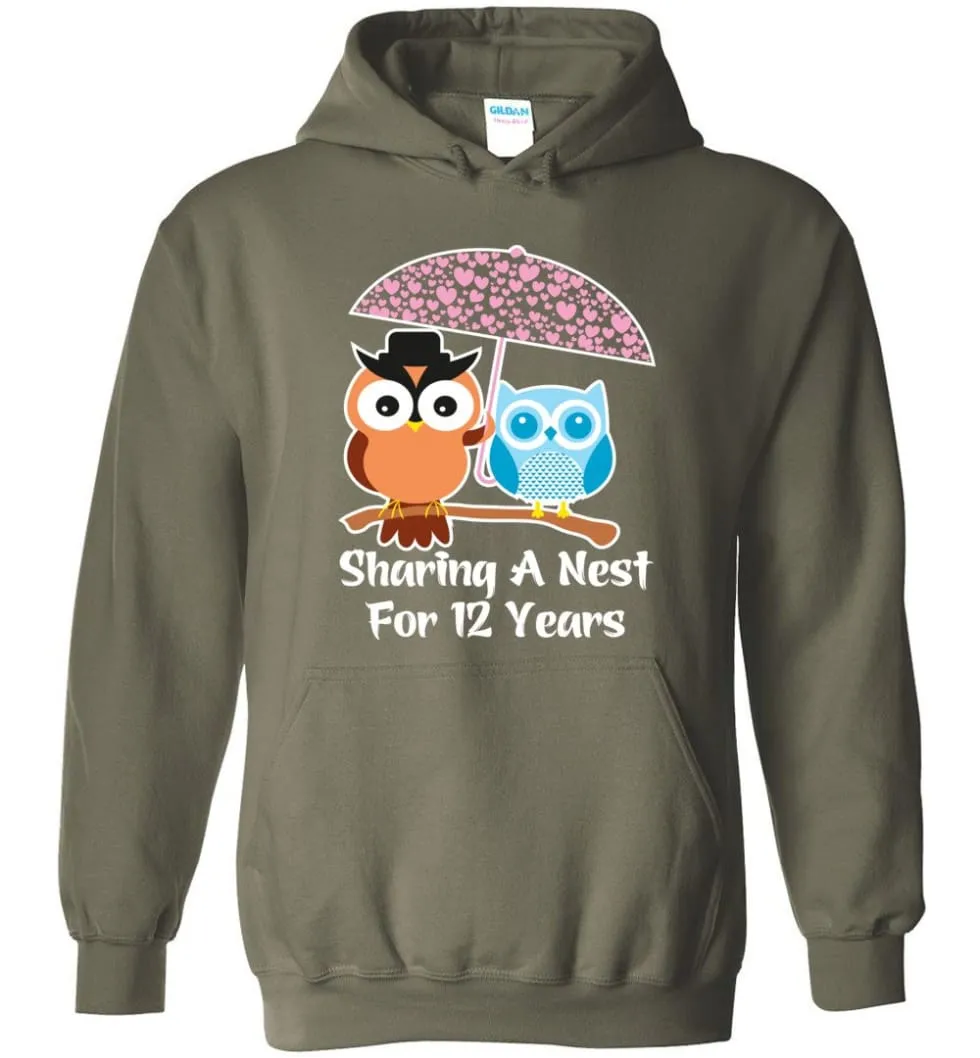 12 Years Wedding Anniversary Gifts Valentine's Day Hoodie