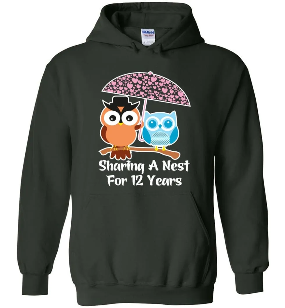 12 Years Wedding Anniversary Gifts Valentine's Day Hoodie