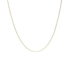 22K Multi-Tone Gold Simply Beaded Chain