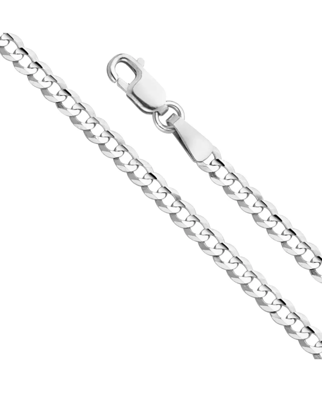 3mm Cuban Link Chain Necklace, Stainless Steel