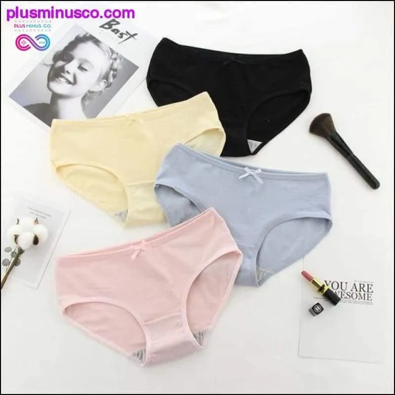 4pcs Breathable Cotton Underwear With Plus Sizes Available