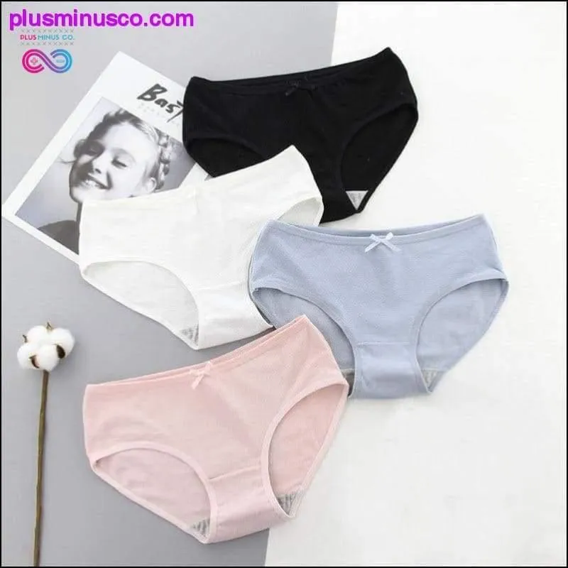 4pcs Breathable Cotton Underwear With Plus Sizes Available