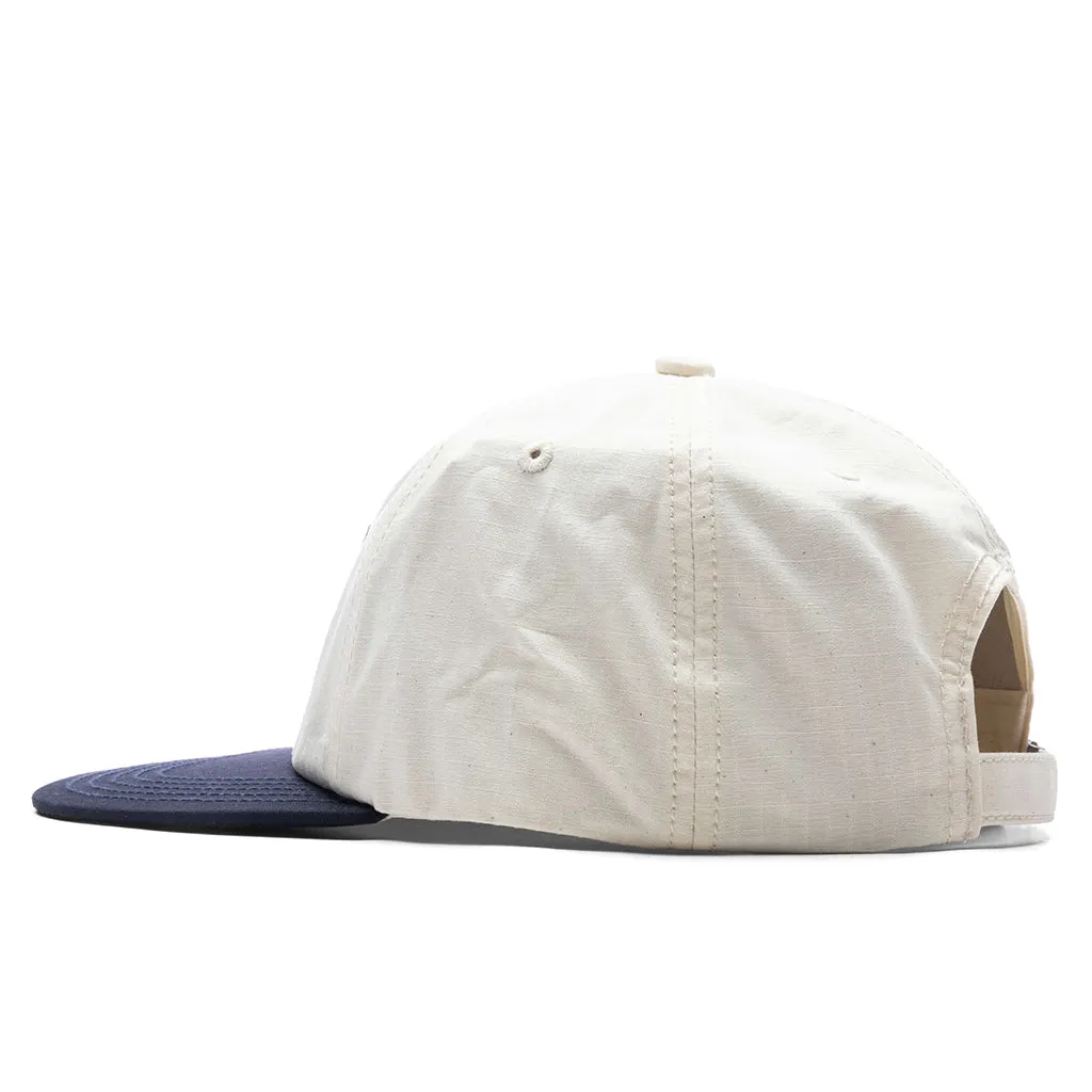 5 Panel Rip-Stop Cap - White