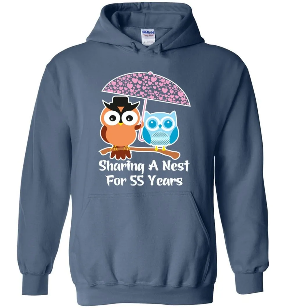 55 Years Wedding Anniversary Gifts Valentine's Day Hoodie