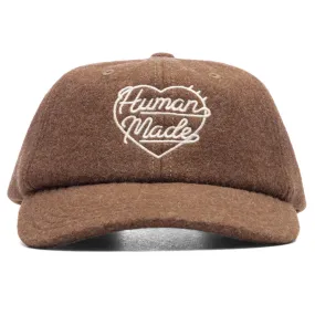 6 Panel Wool Cap - Brown