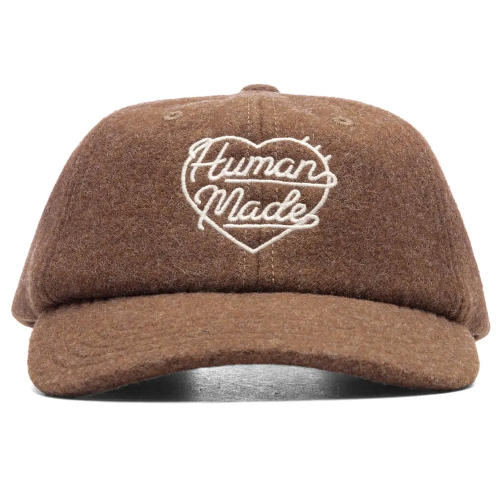 6 Panel Wool Cap - Brown