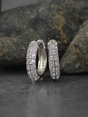 American Diamond Bali Earrings For Her In 925 Silver