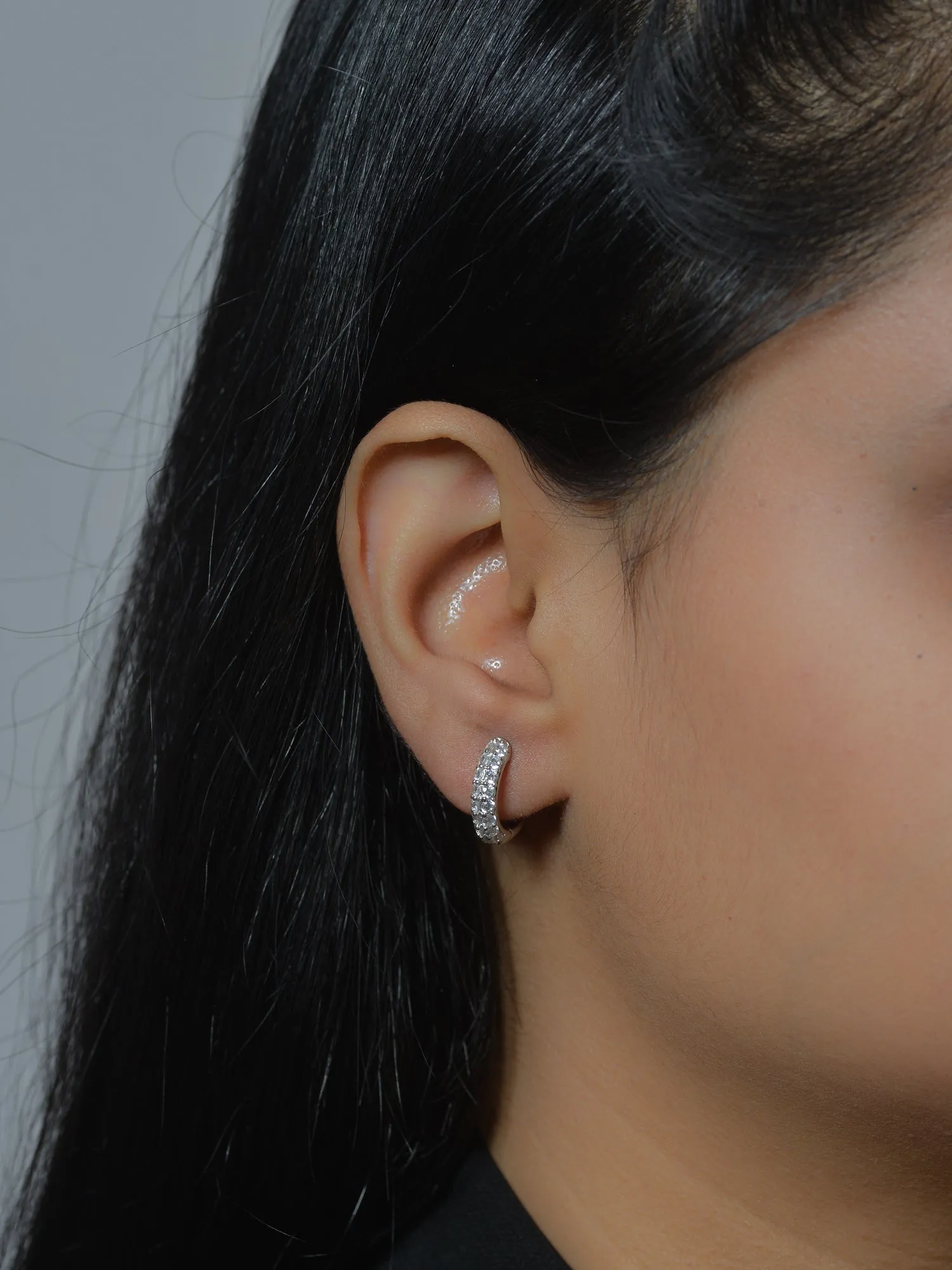 American Diamond Bali Earrings For Her In 925 Silver