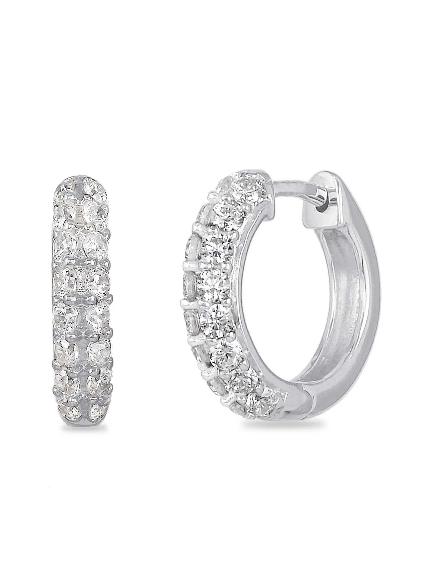 American Diamond Bali Earrings For Her In 925 Silver