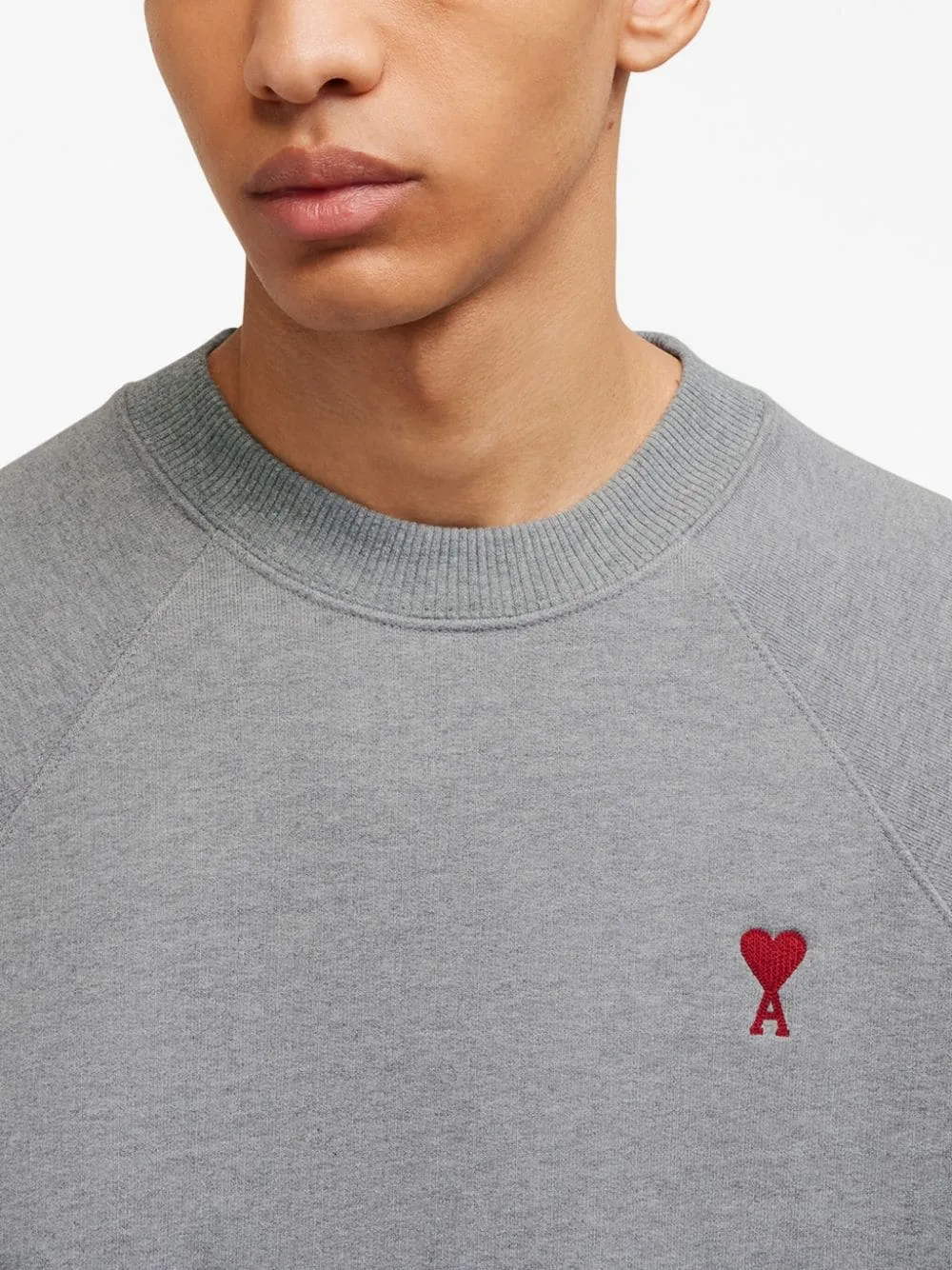 AMI Paris logo-embroidered organic-cotton Sweatshirt