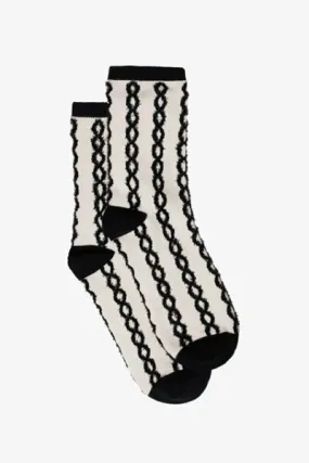 Antler Black Chain Link Sock