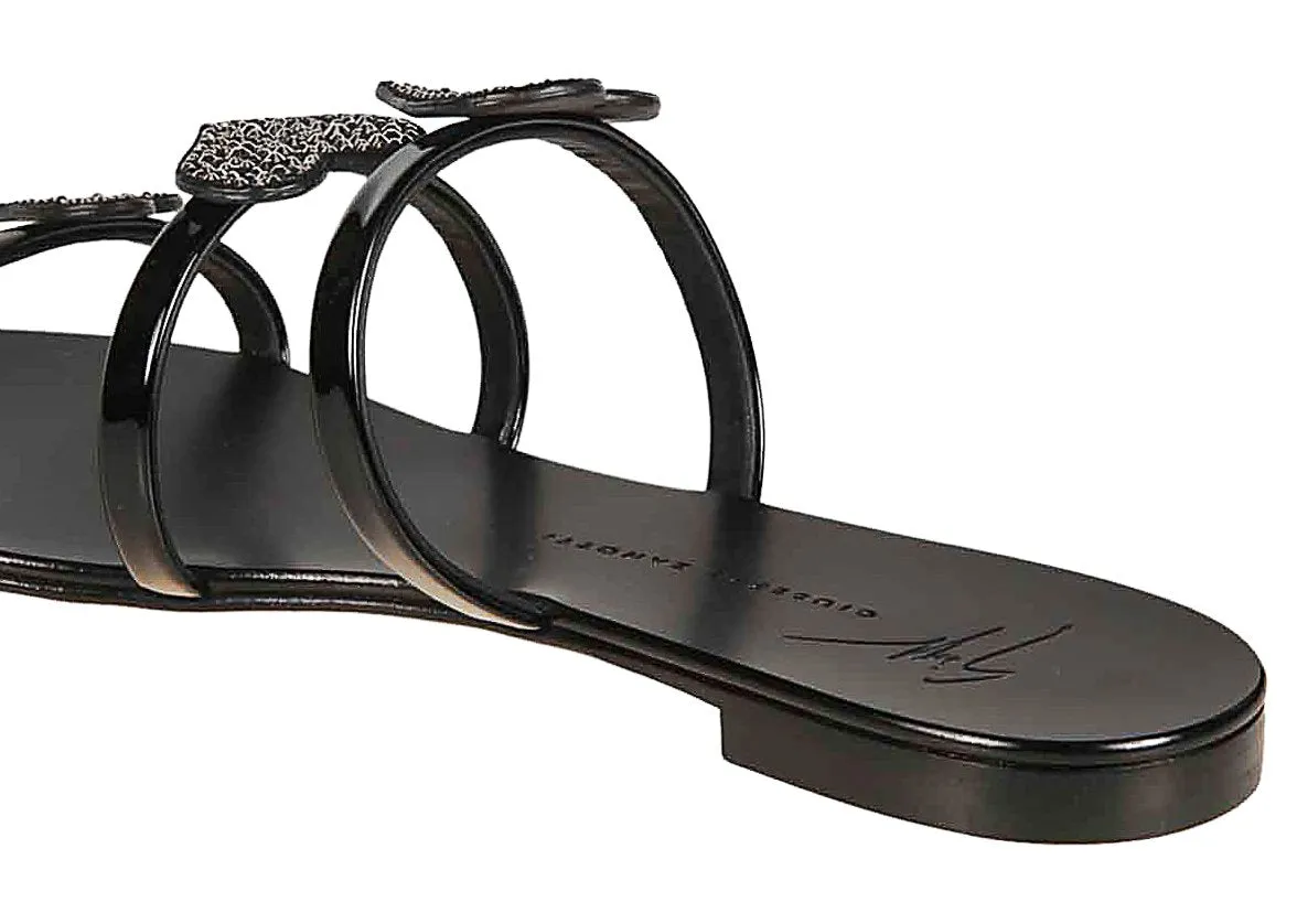 'Anya love' Sandals, Black