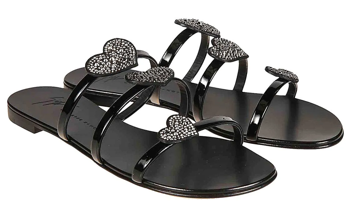 'Anya love' Sandals, Black