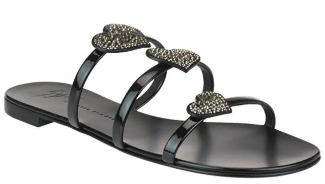 'Anya love' Sandals, Black