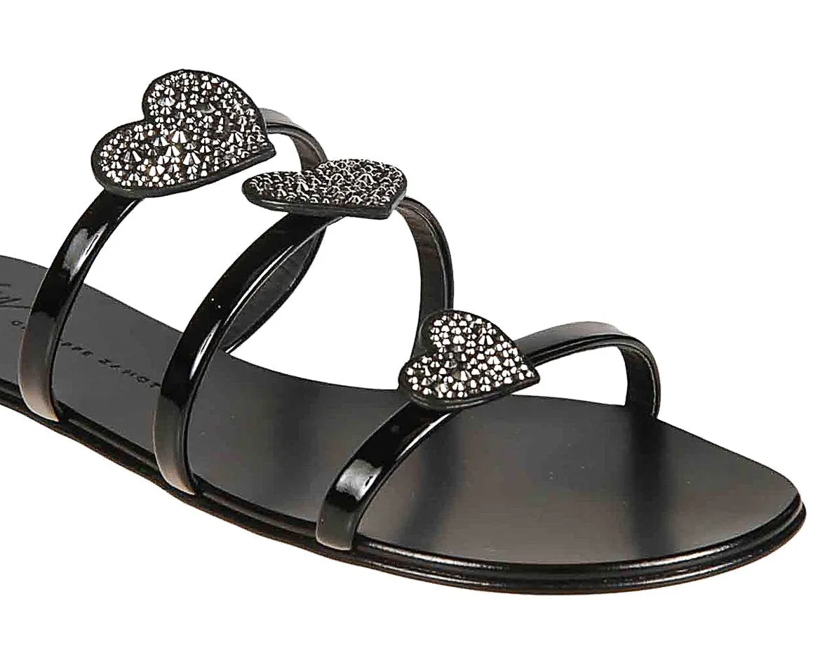 'Anya love' Sandals, Black