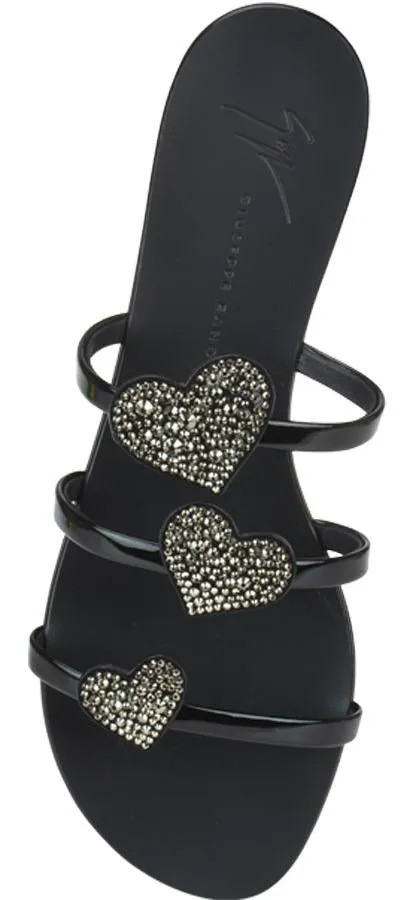 'Anya love' Sandals, Black