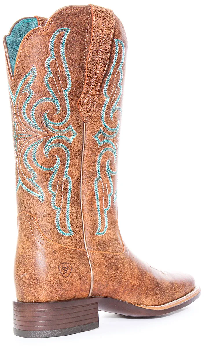 Ariat Primera Stretch In Brown Blue For Women