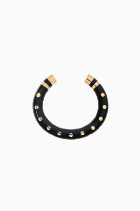 Aurelie Bidermann Thick Positano Bangle - Black Gold Spots