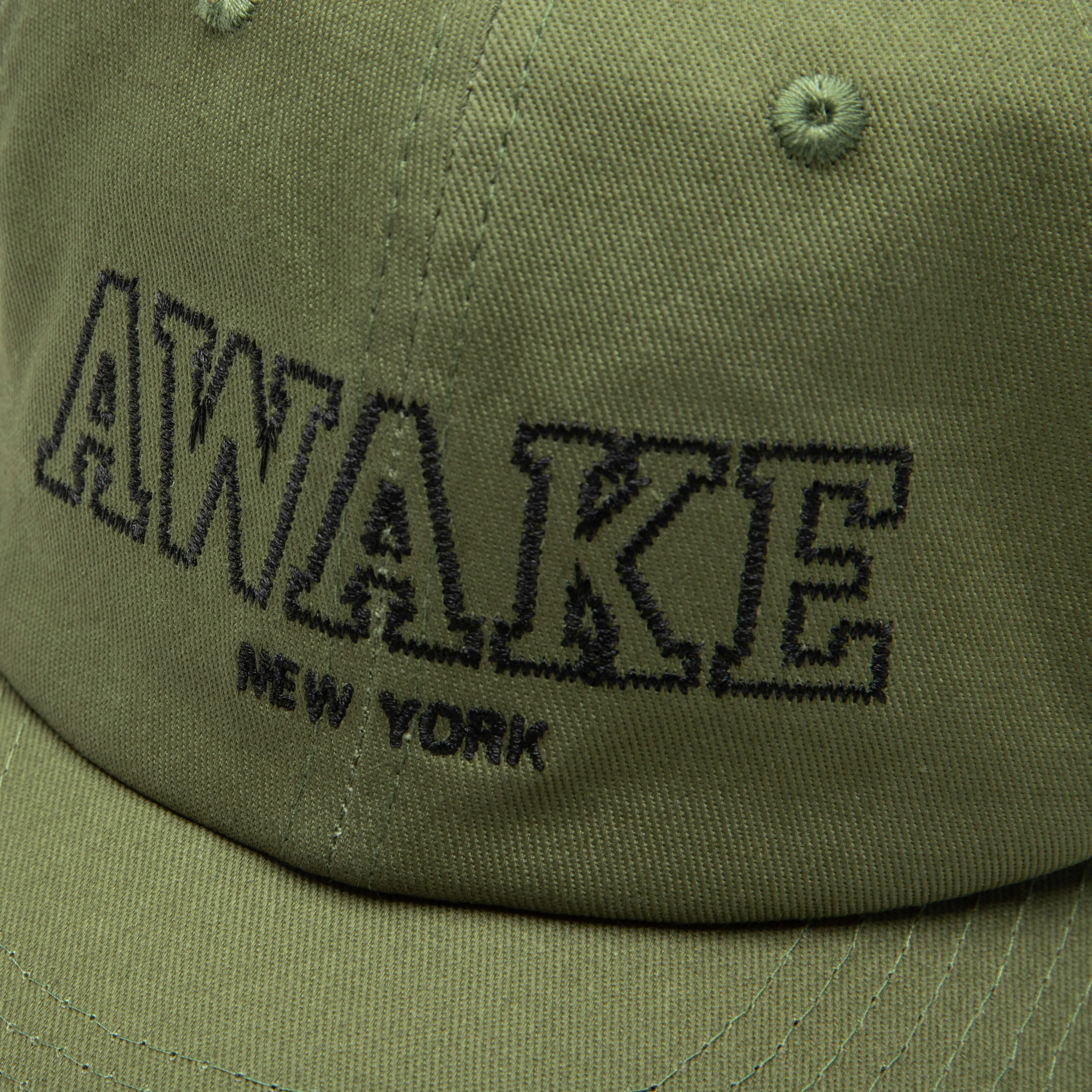 Awake Military Logo 6 Panel Hat - Olive