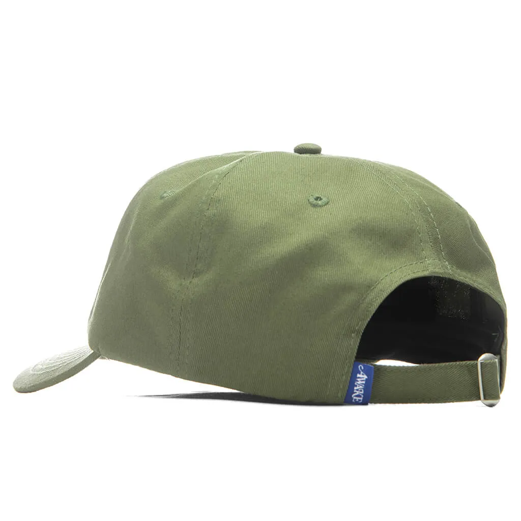 Awake Military Logo 6 Panel Hat - Olive