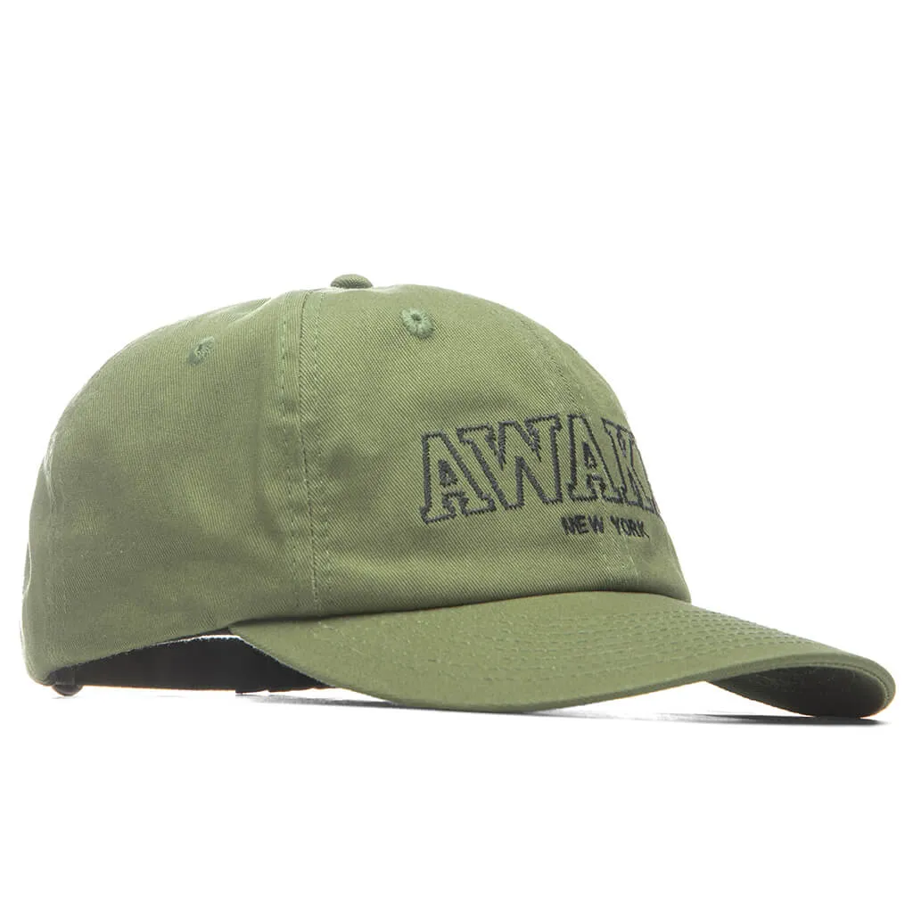 Awake Military Logo 6 Panel Hat - Olive