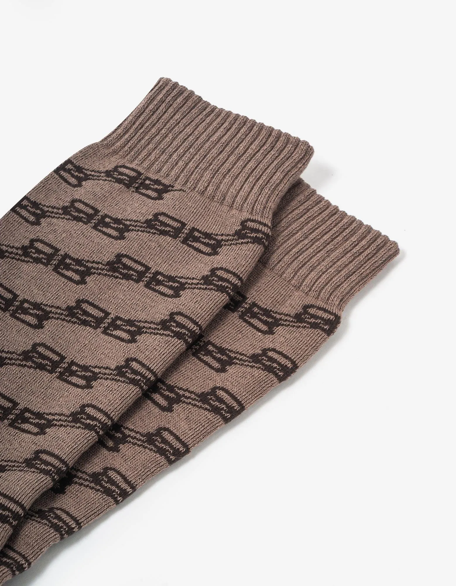 Balenciaga Beige BB Monogram Socks