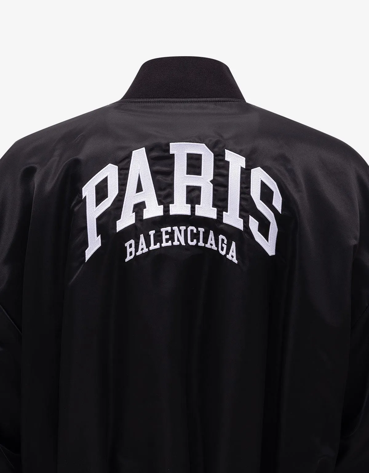 Balenciaga Black Paris Varsity Jacket