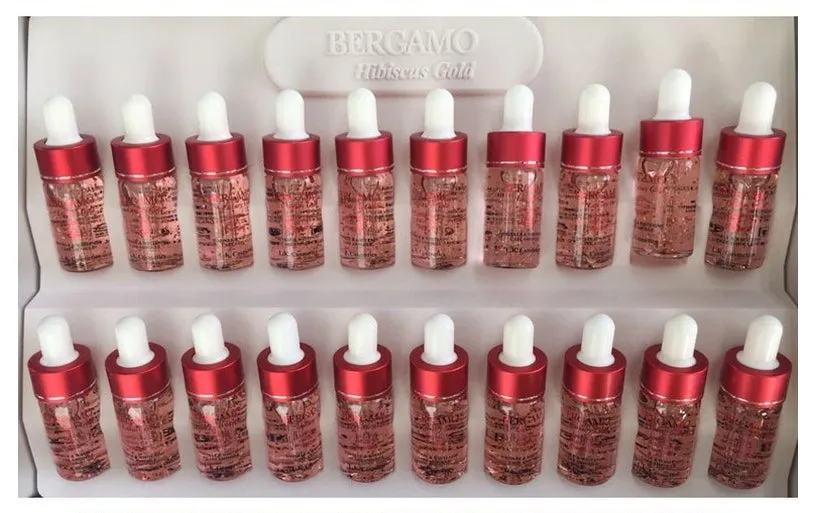 BERGAMO LUXURY GOLD HIBISCUS WRINKLE&WHITHNING CARE AMPOULE SET