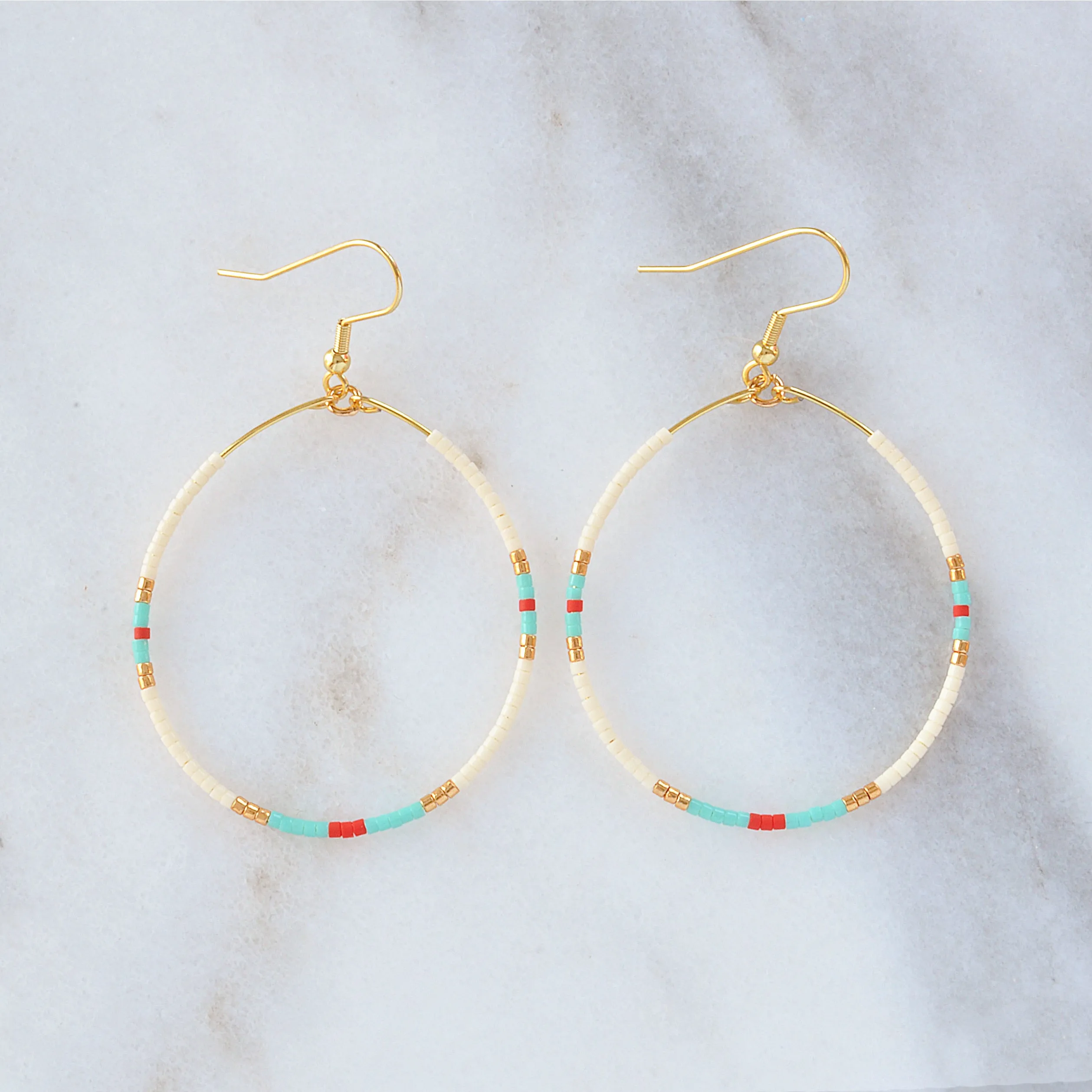 Big Beaded Hoops - PHOENIX