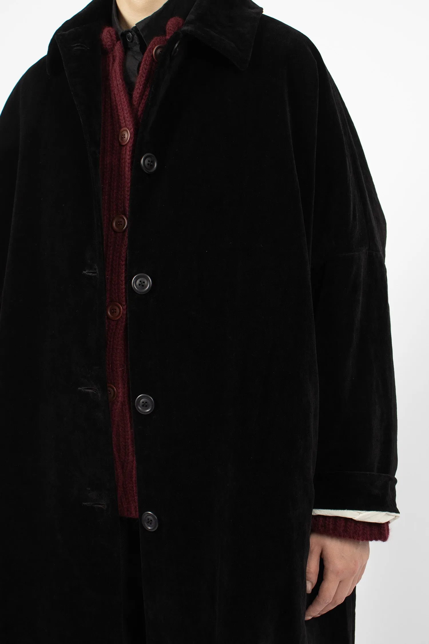 Big Blobby Coat Velvet Black