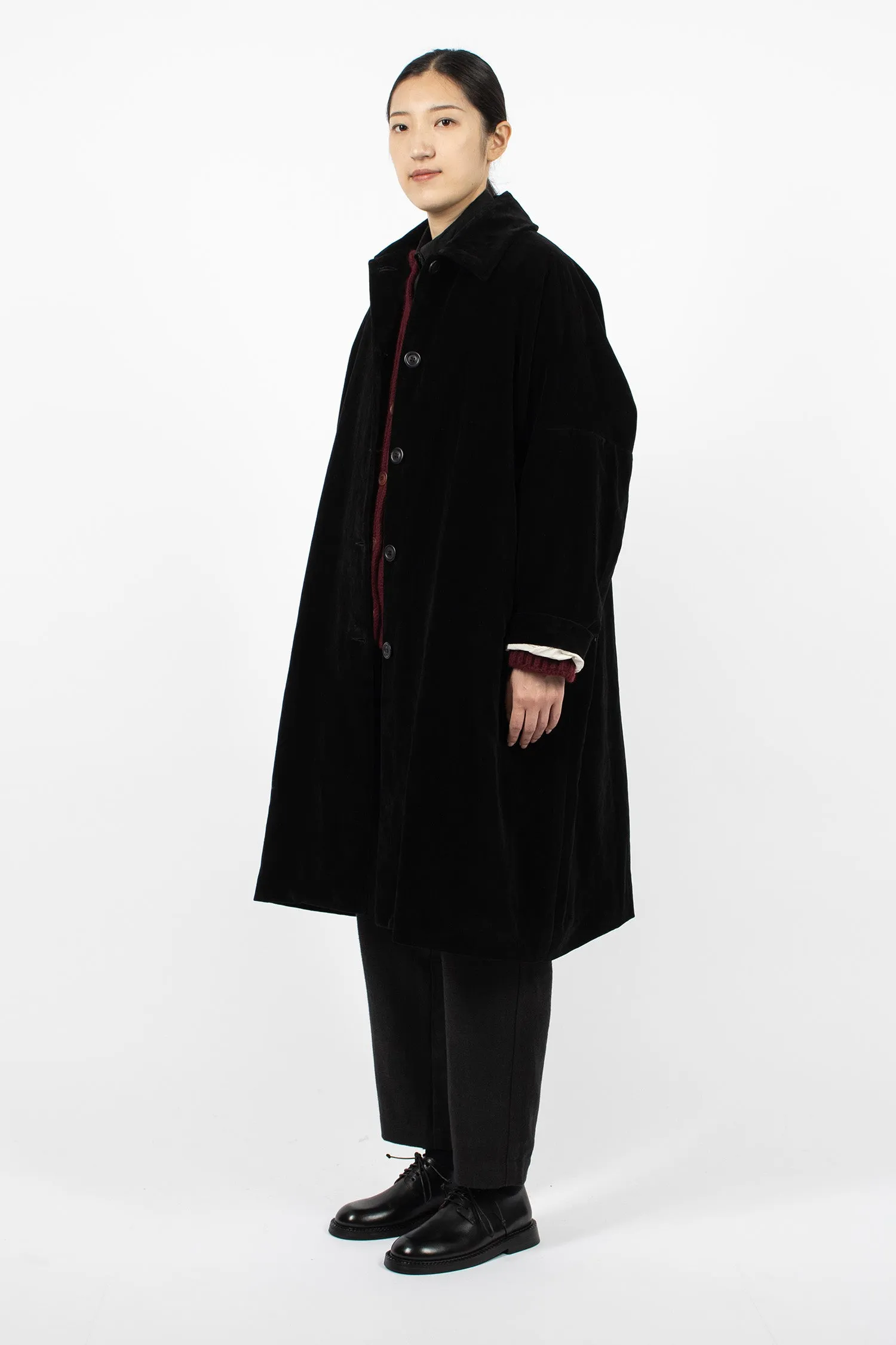 Big Blobby Coat Velvet Black