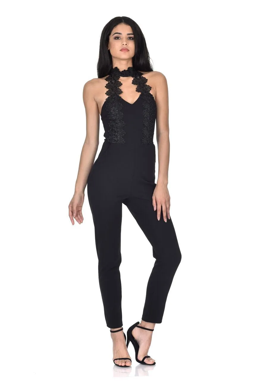 Black Choker Jumpsuit