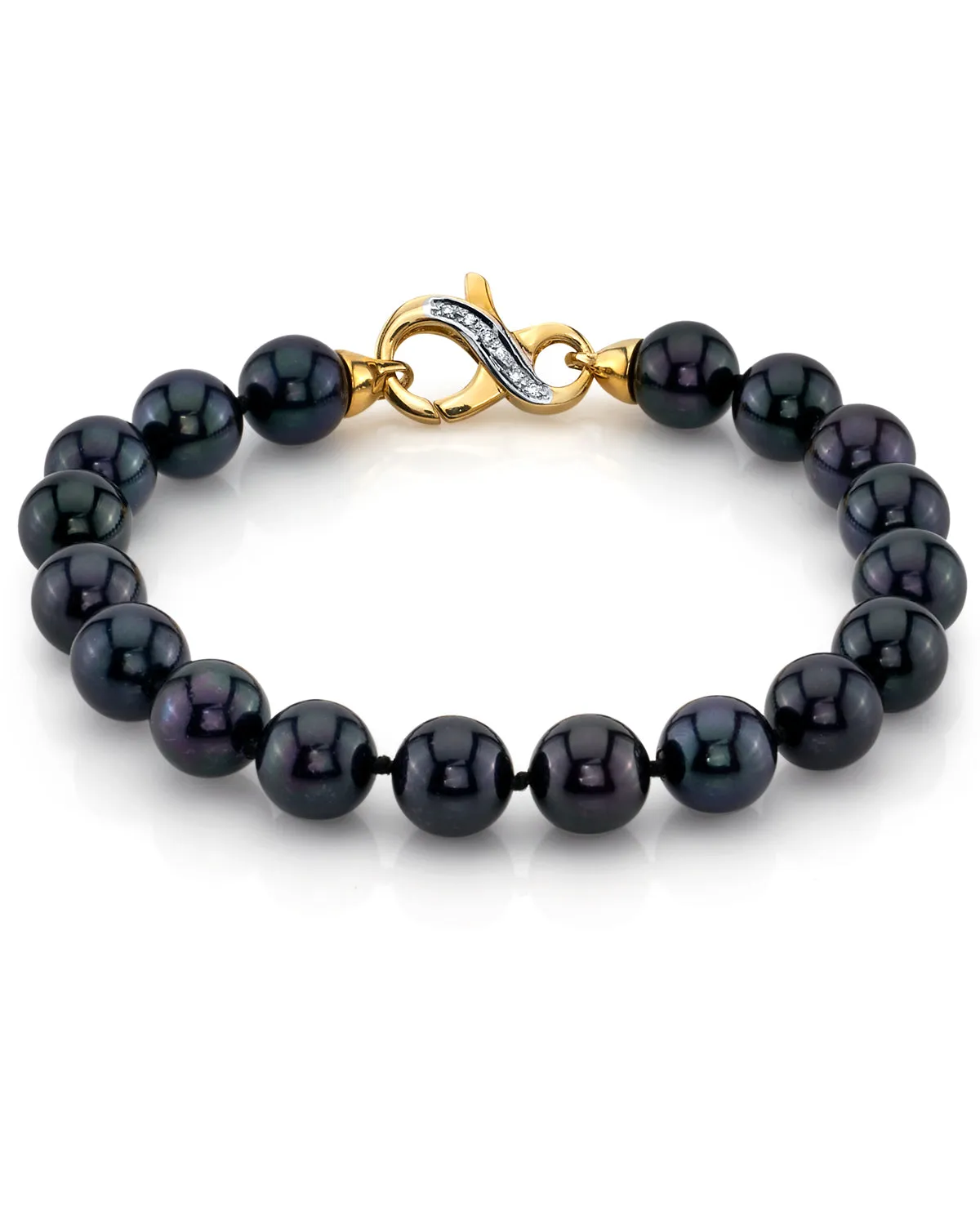 Black Japanese Akoya Pearl Bracelet, 8.0-8.5mm