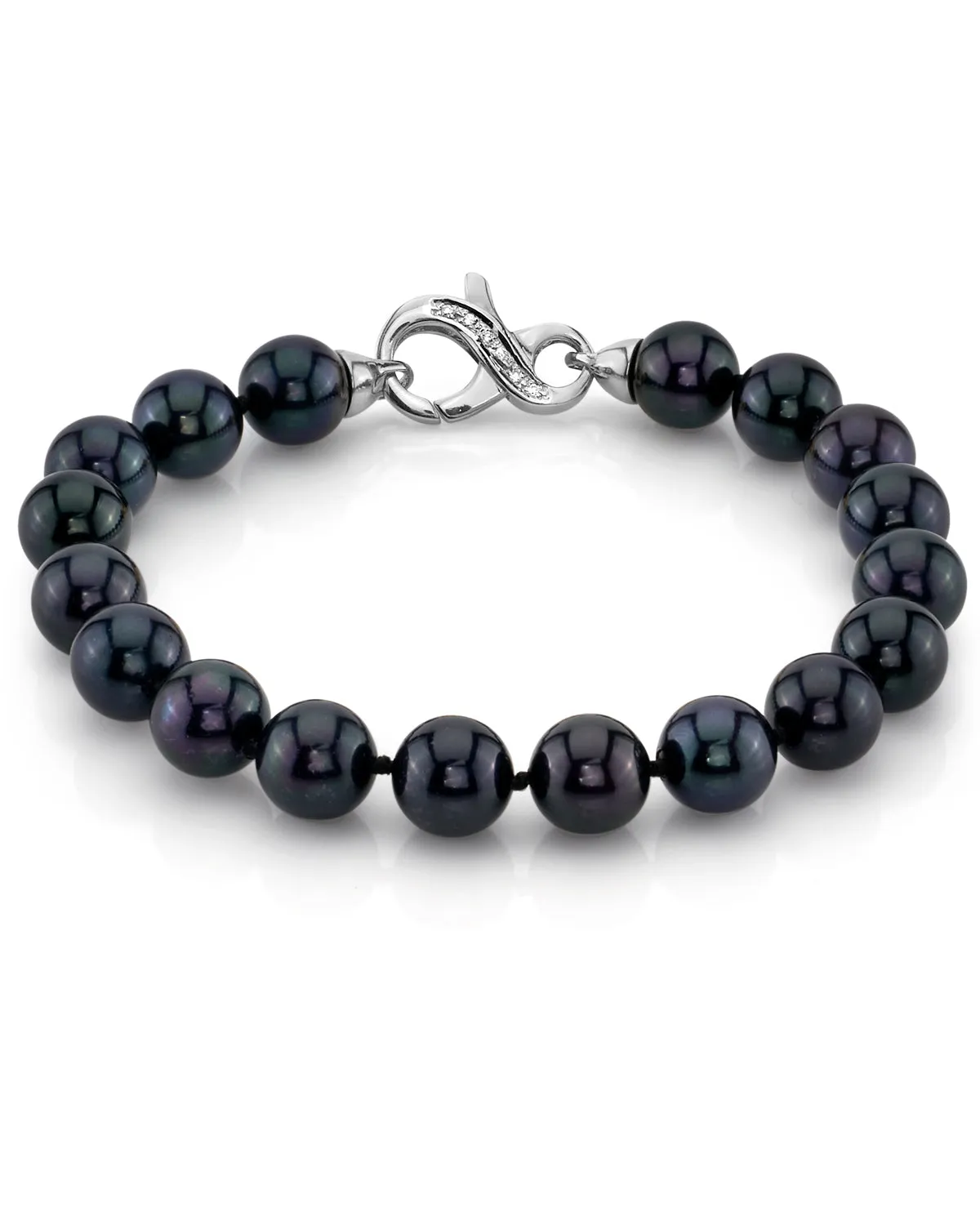 Black Japanese Akoya Pearl Bracelet, 8.0-8.5mm