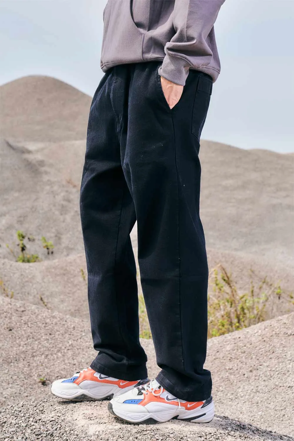 Black Straight Fit Pants