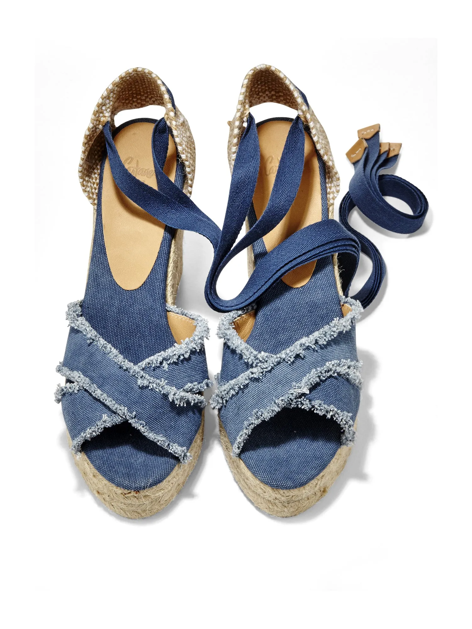 Bluma Denim Canvas Wedge Espadrille Sandal