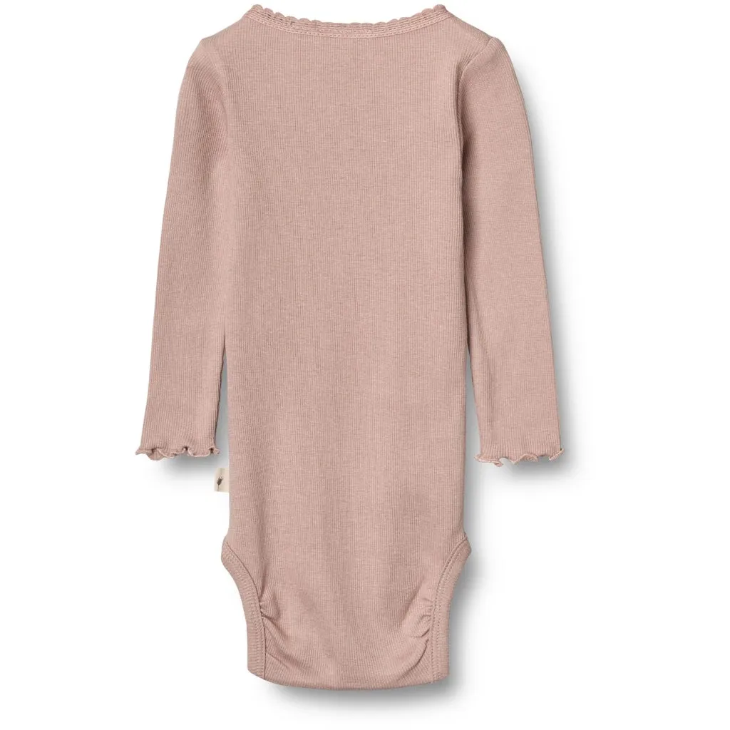 Body Rib Lace LS - rose