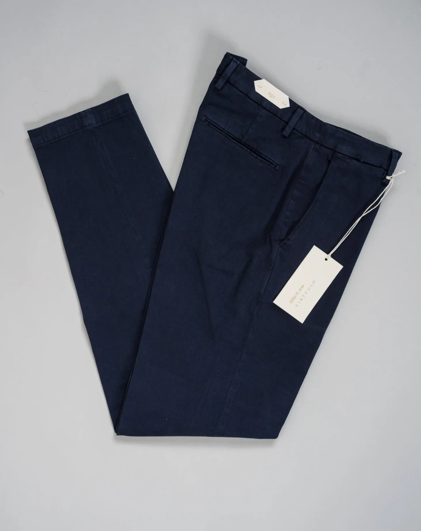 Briglia Garment Dyed Cotton Chinos / Navy