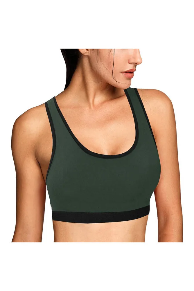 Camouflage Green Sports Bra