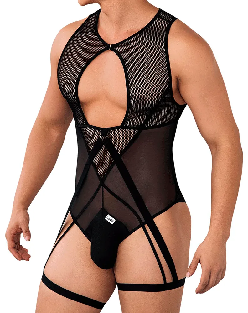 Candyman 99650 Mesh Bodysuit Black