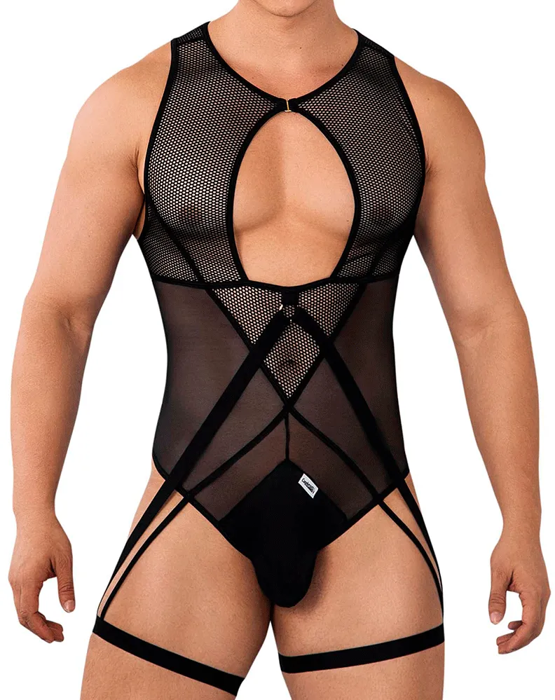 Candyman 99650 Mesh Bodysuit Black