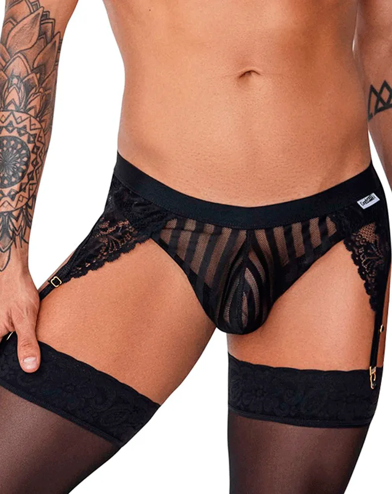 Candyman 99766 Garter Thongs Black