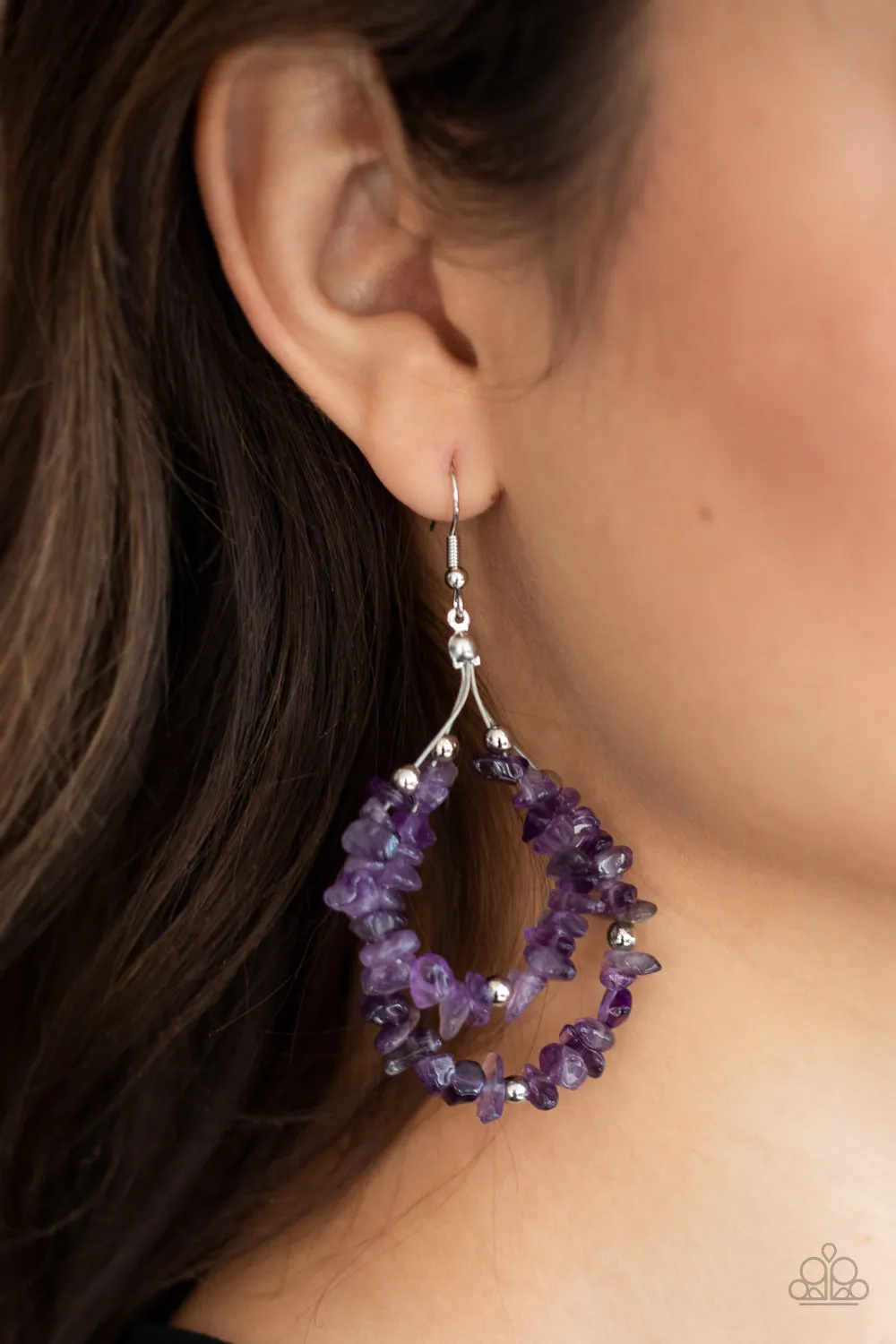 Canyon Rock Art - Purple Earring