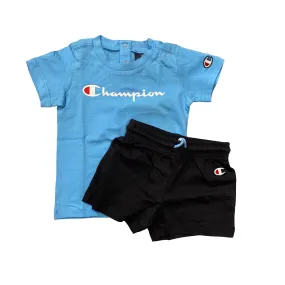 Champion children's outfit, t-shirt and shorts 306782 BS072 light blue