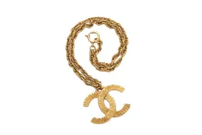 Chanel Vintage CC Pendant Necklace 44CM