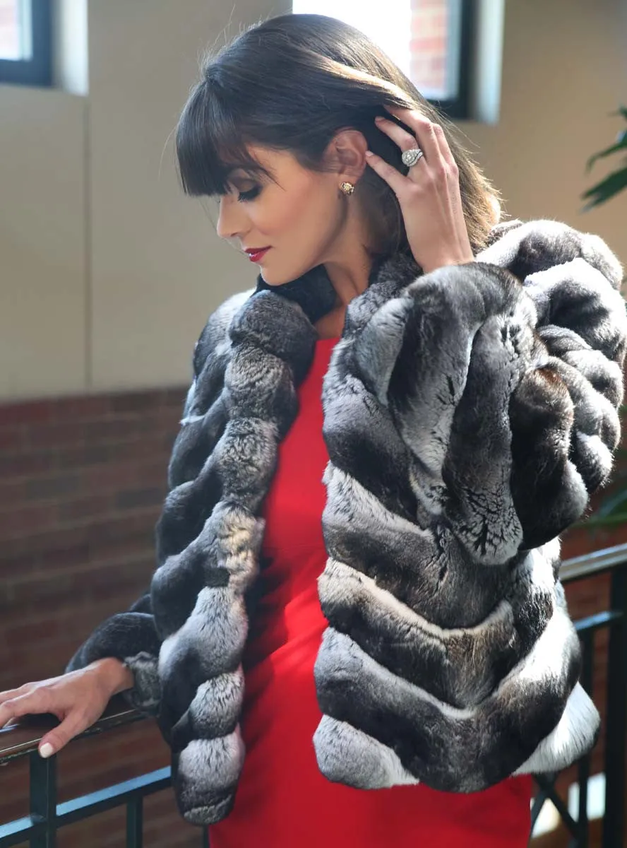 Chinchilla Fur Bolero Jacket