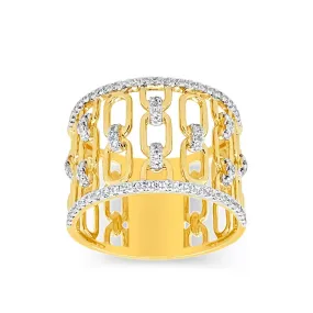 Clara by Martin Binder Wide Diamond Cigar Ring (0.40 ct. tw.)