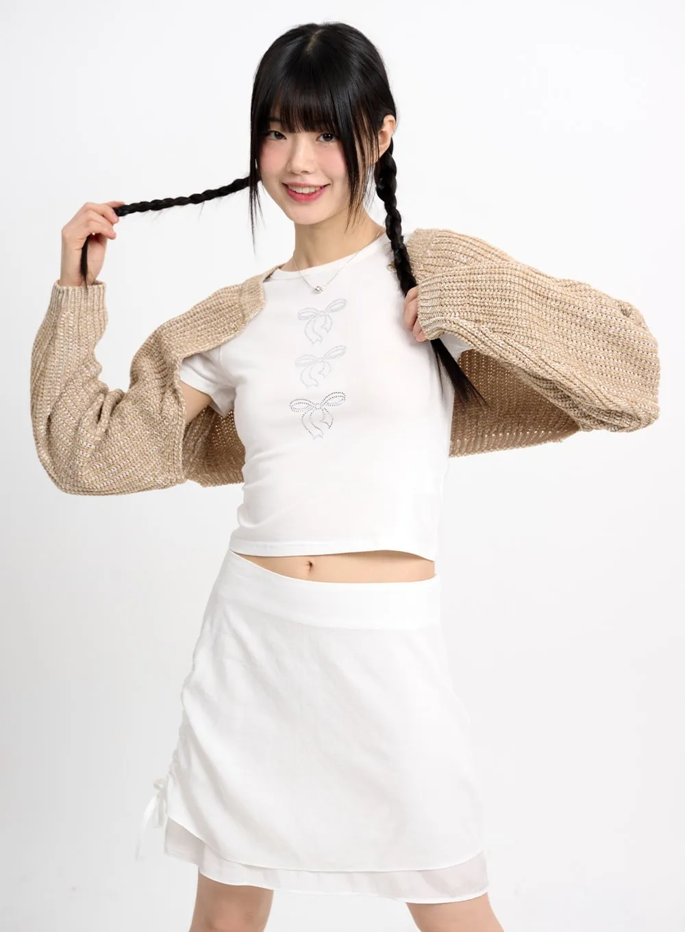 Classic Cropped Knit Bolero CM415