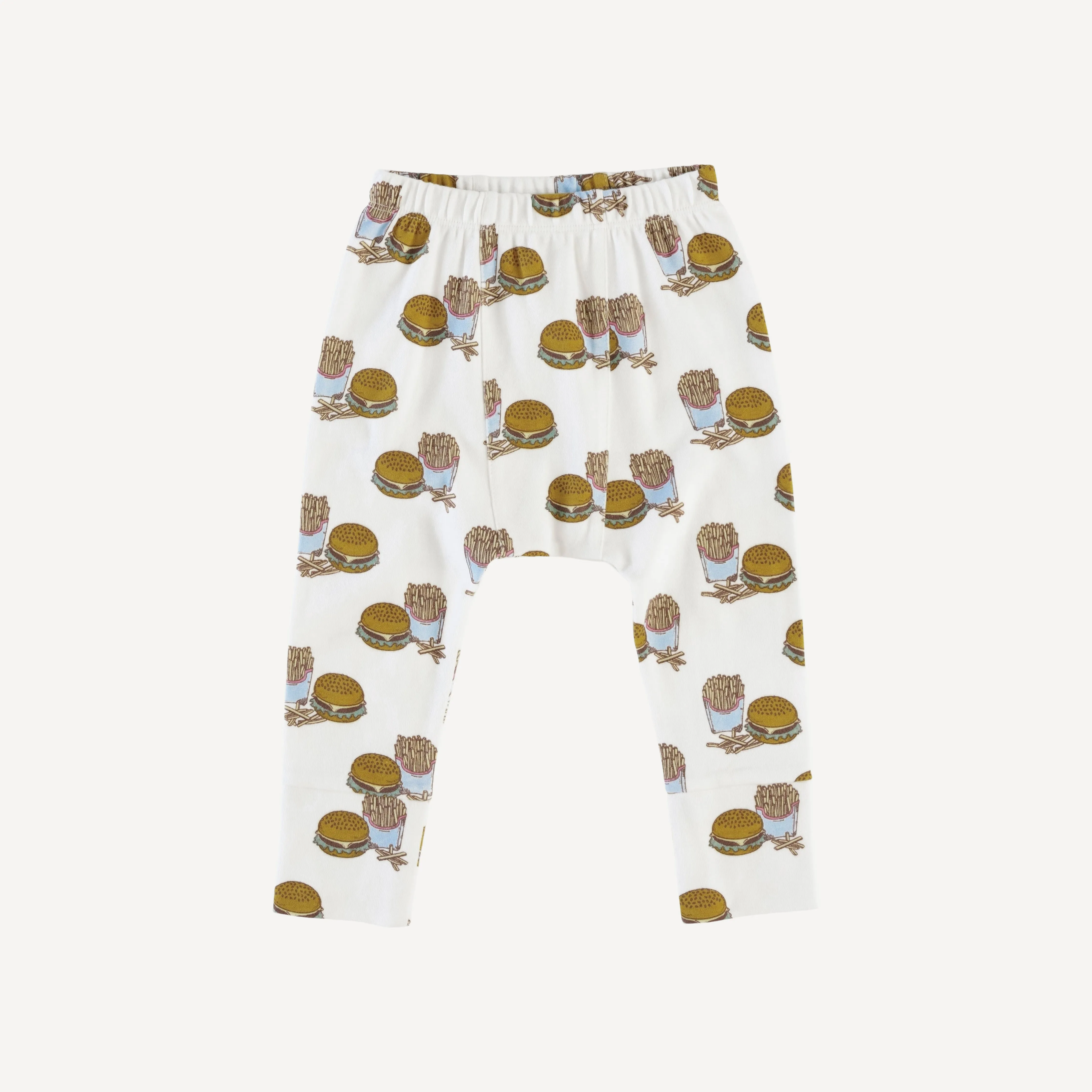 classic panda pant | burger & fries | organic cotton interlock